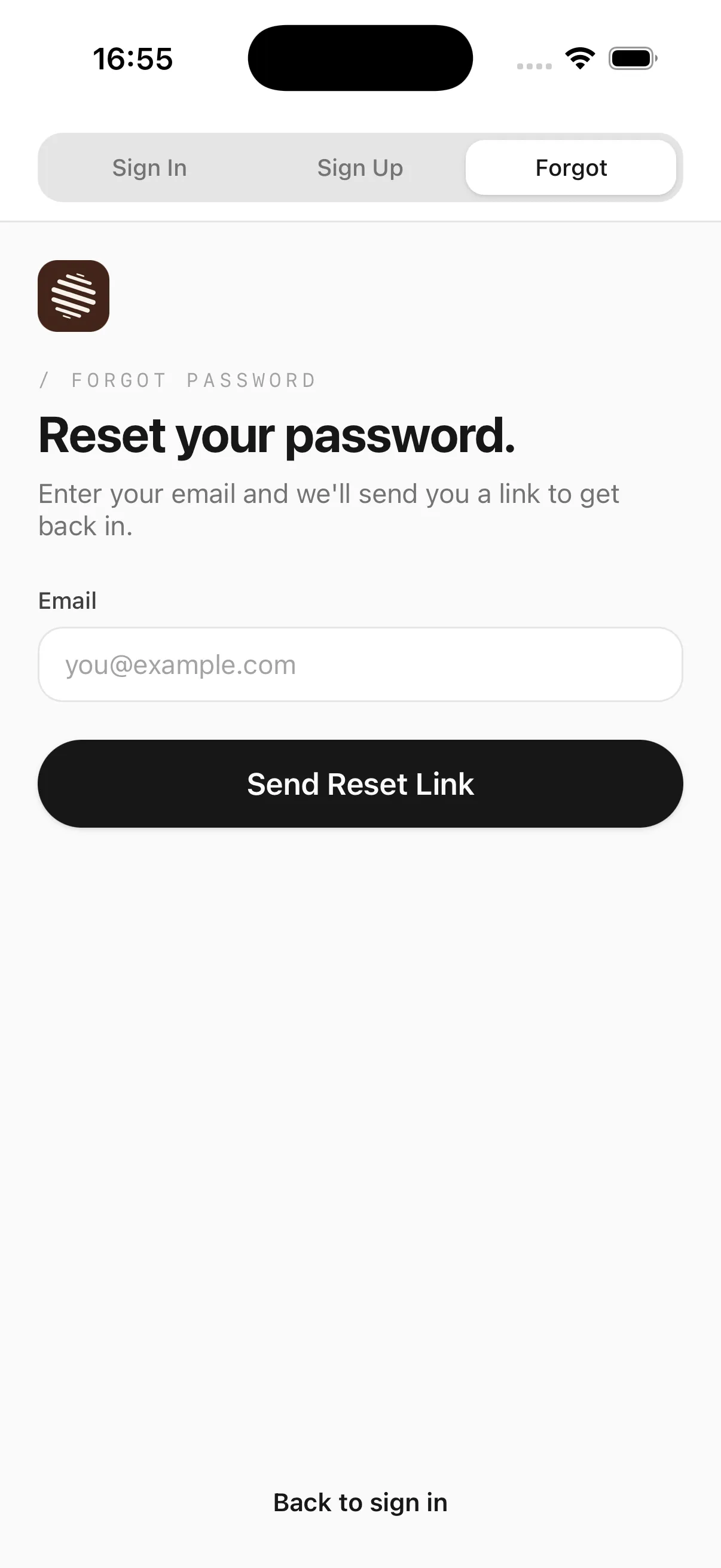 Forgot password