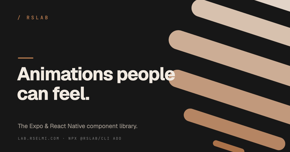 RSLAB · The Expo & React Native component library